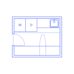 Layouts Laundry Rooms Galley Two Row Four Unit Laundry Room Silhouette Svg Vector, Free Vectors File